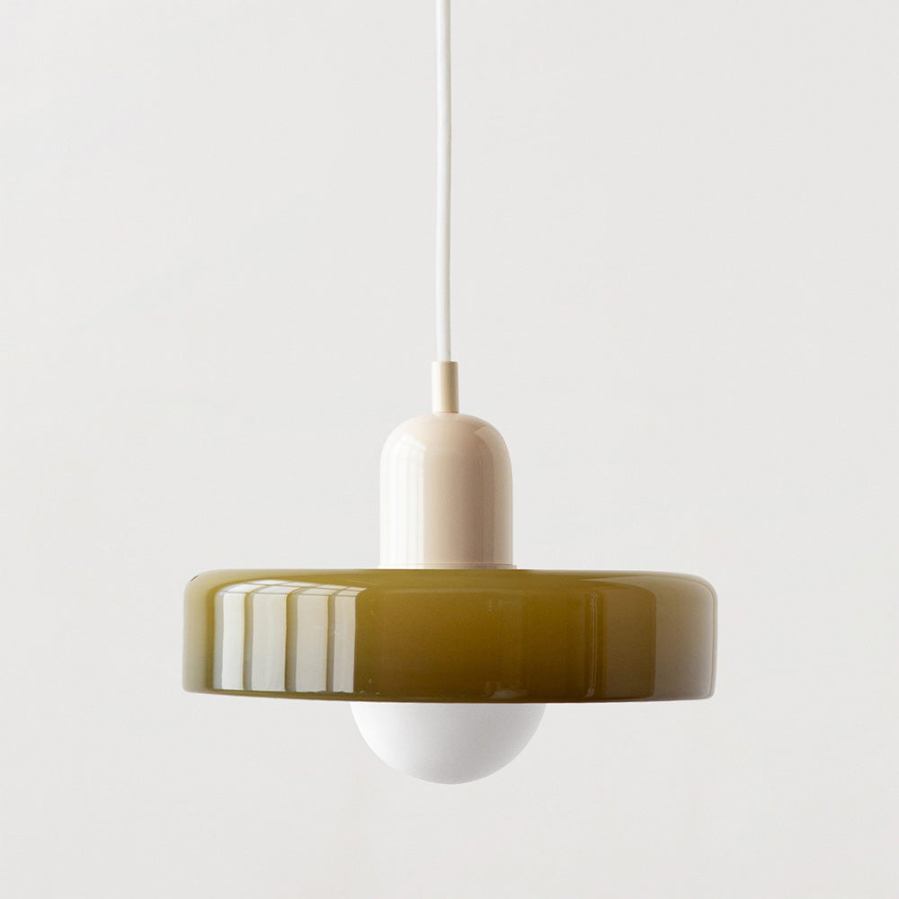Pendellampe Bauhaus Stil Farverigt Glas Design Justerbar Højde