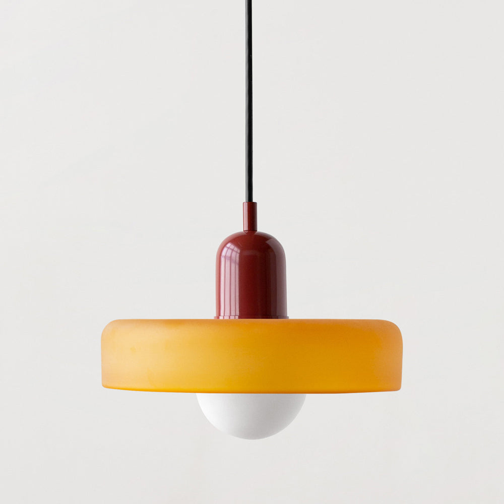 Pendellampe Bauhaus Stil Farverigt Glas Design Justerbar Højde