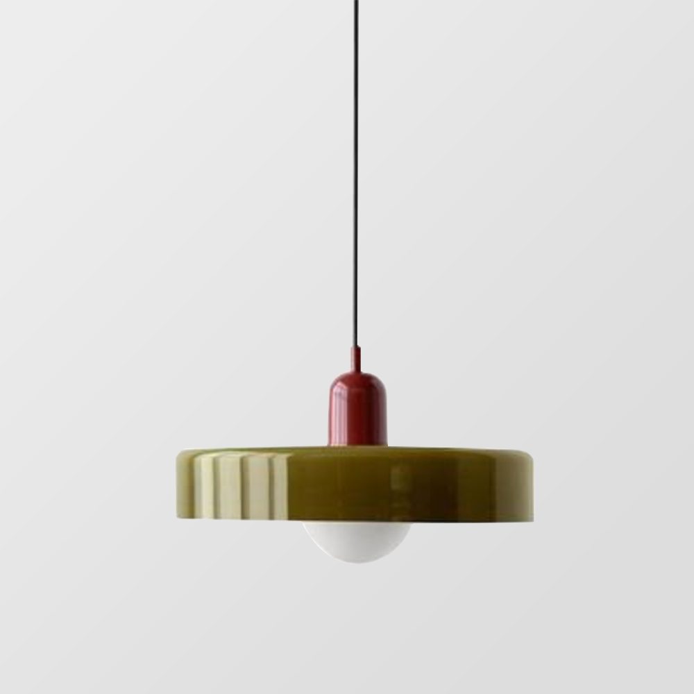 Pendellampe Bauhaus Stil Farverigt Glas Design Justerbar Højde