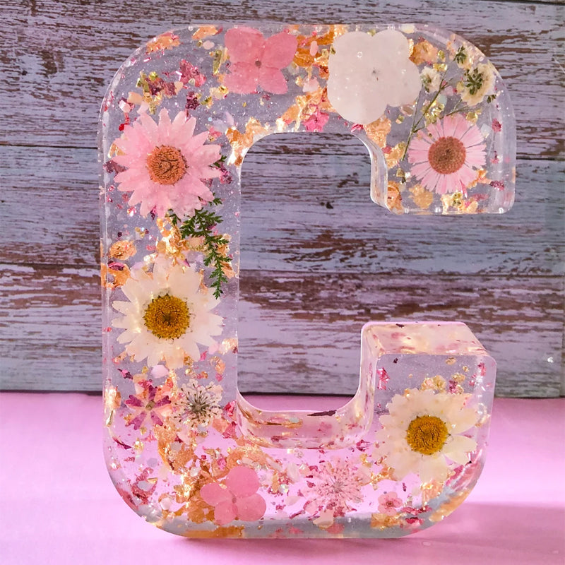 Personligt Natlys med Tørrede Blomster Design
