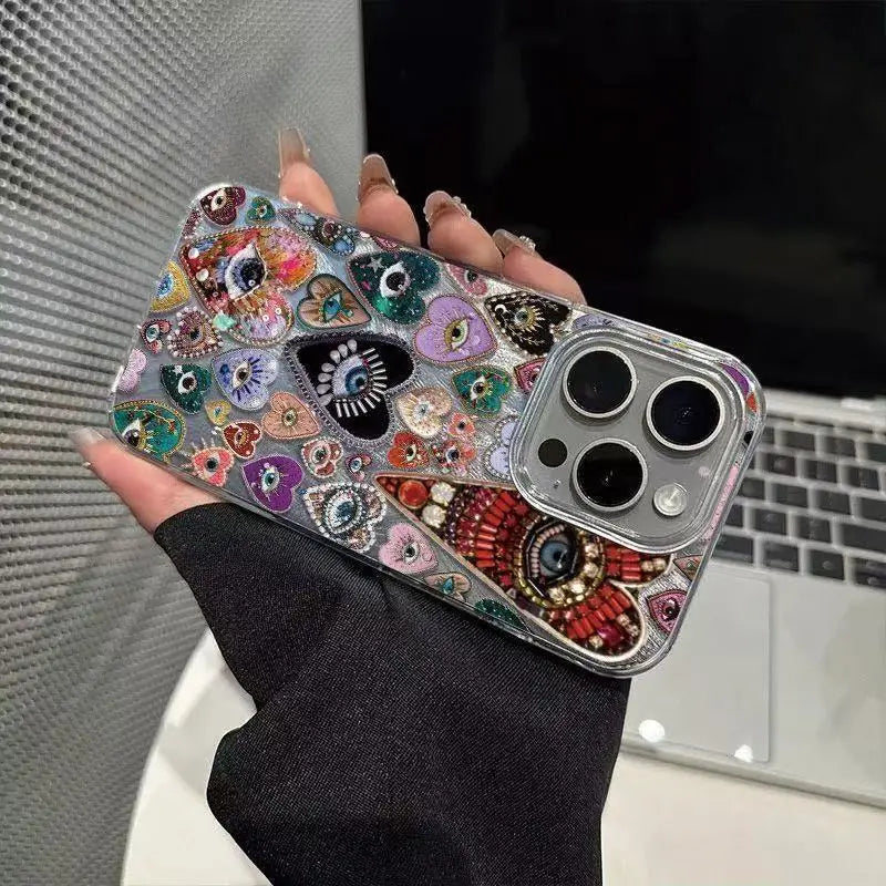 Phone Case 11, 12, 13, 14, 15, 16, og Air 17 med Personlighed og Malet Design til iPhone