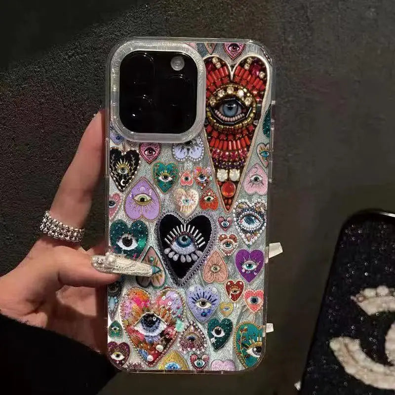 Phone Case 11, 12, 13, 14, 15, 16, og Air 17 med Personlighed og Malet Design til iPhone