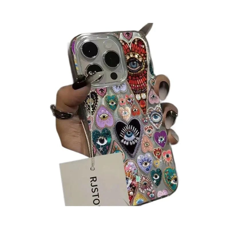 Phone Case 11, 12, 13, 14, 15, 16, og Air 17 med Personlighed og Malet Design til iPhone