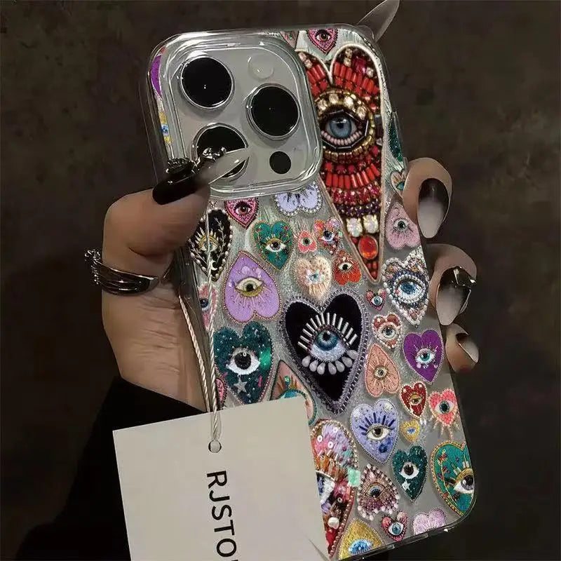 Phone Case 11, 12, 13, 14, 15, 16, og Air 17 med Personlighed og Malet Design til iPhone