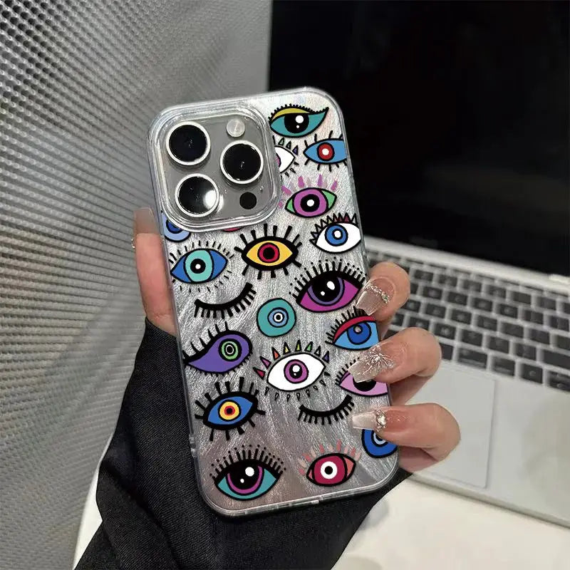 Phone Case 11, 12, 13, 14, 15, 16, og Air 17 med Personlighed og Malet Design til iPhone