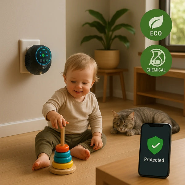 Plug-in Ultrasonic Rodent Repeller for Indoor and Outdoor Use