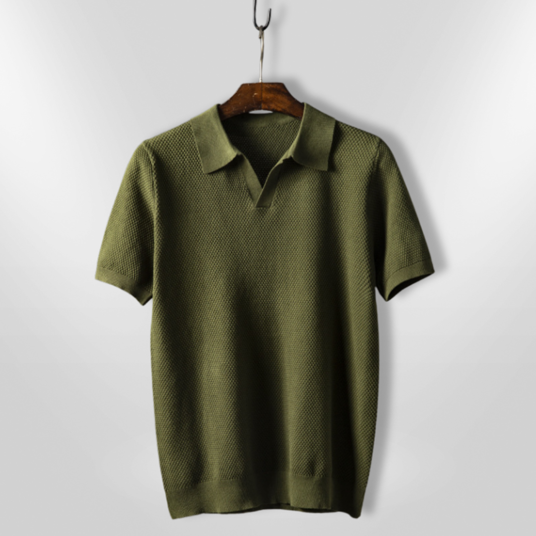 Polo Shirt Til Mænd Casual Åndbar Mesh Tætsiddende Pasform