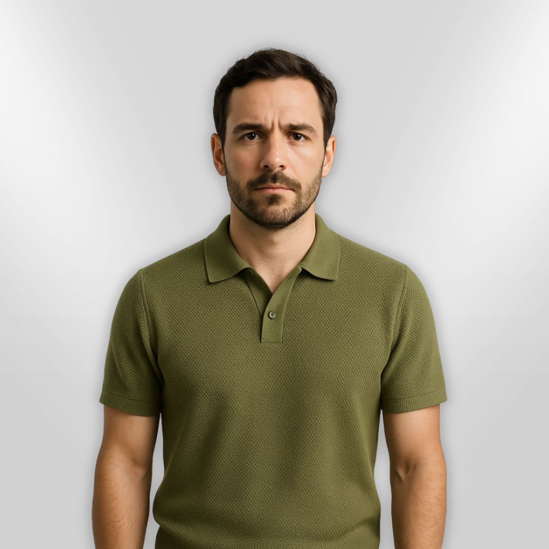 Polo Shirt Til Mænd Casual Åndbar Mesh Tætsiddende Pasform