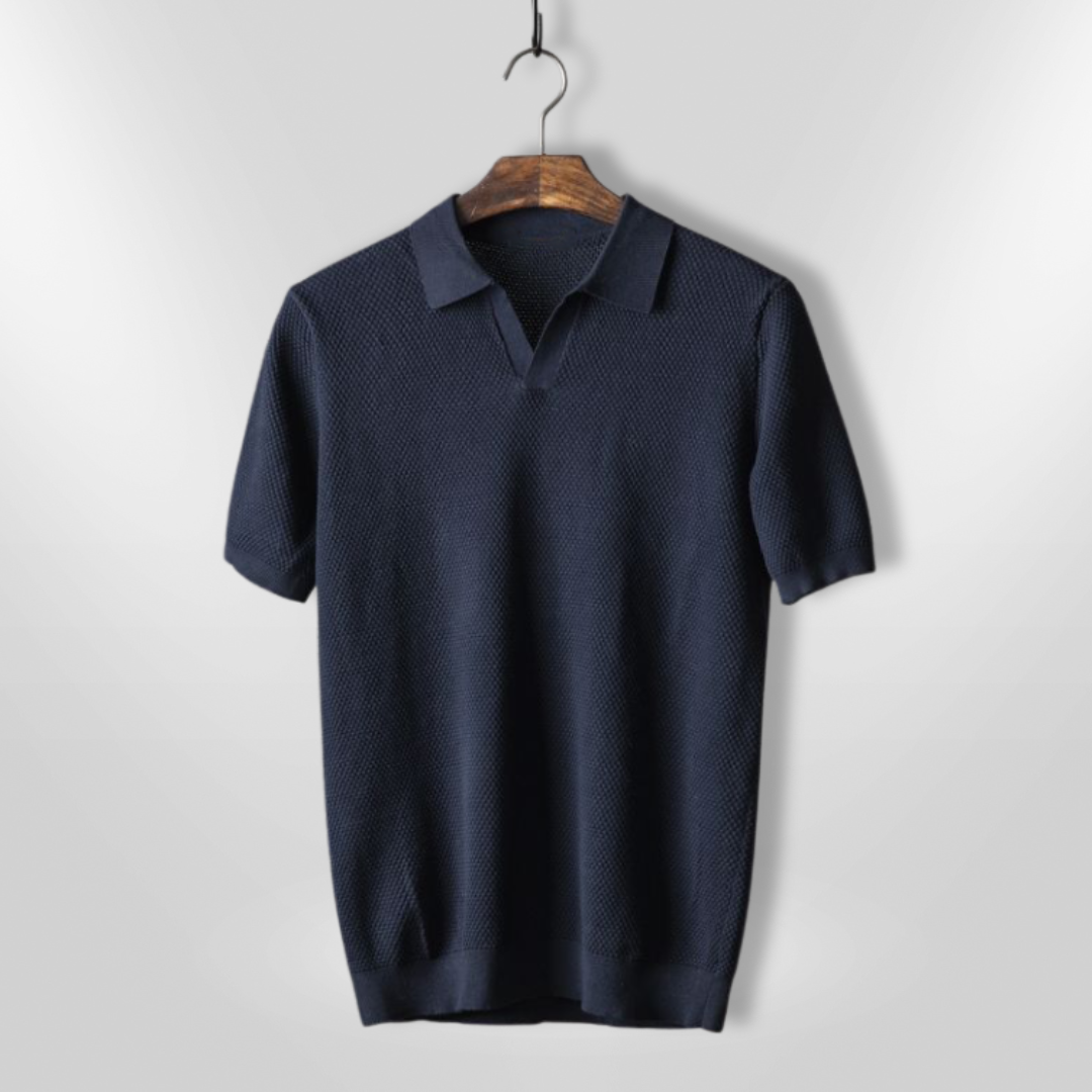 Polo Shirt Til Mænd Casual Åndbar Mesh Tætsiddende Pasform