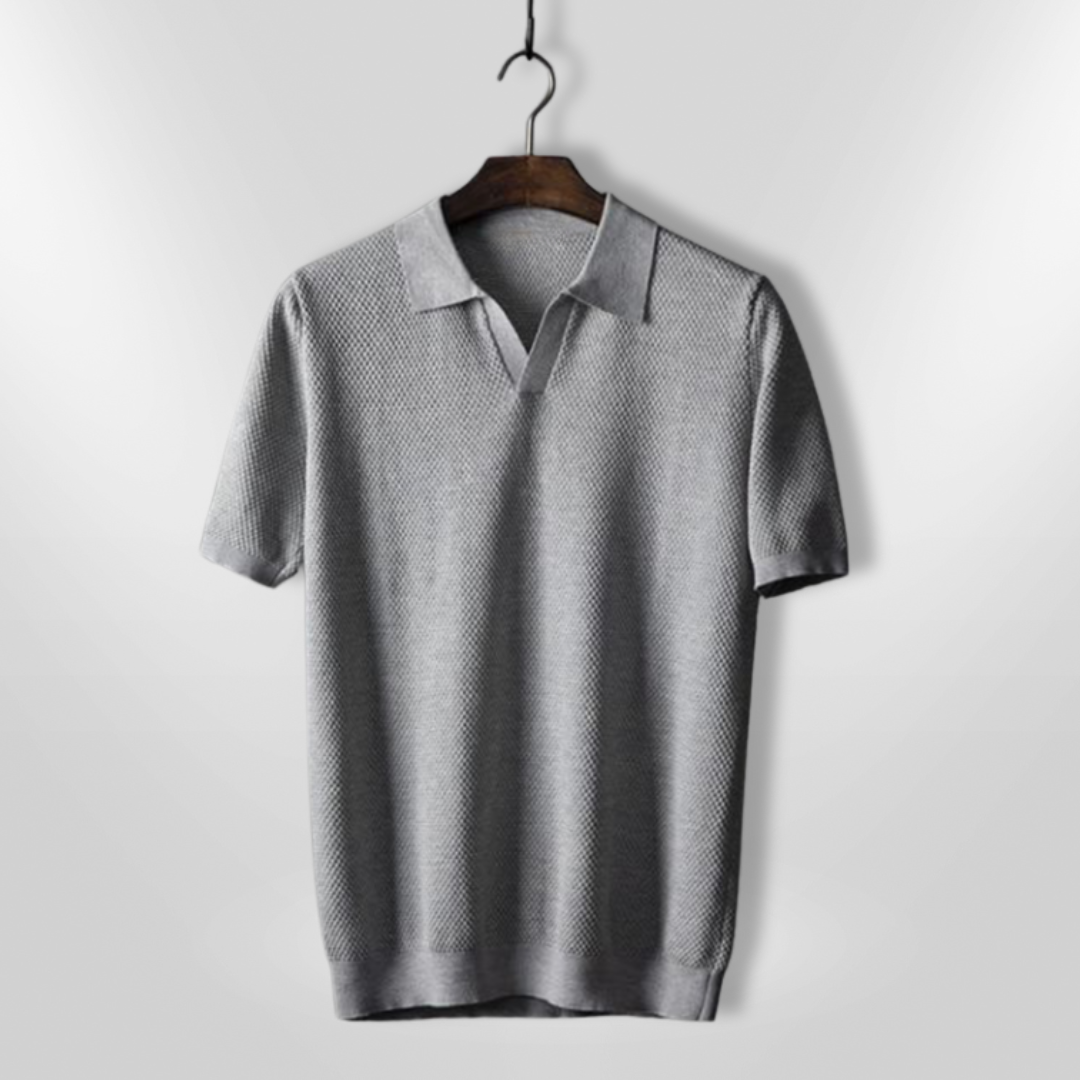 Polo Shirt Til Mænd Casual Åndbar Mesh Tætsiddende Pasform