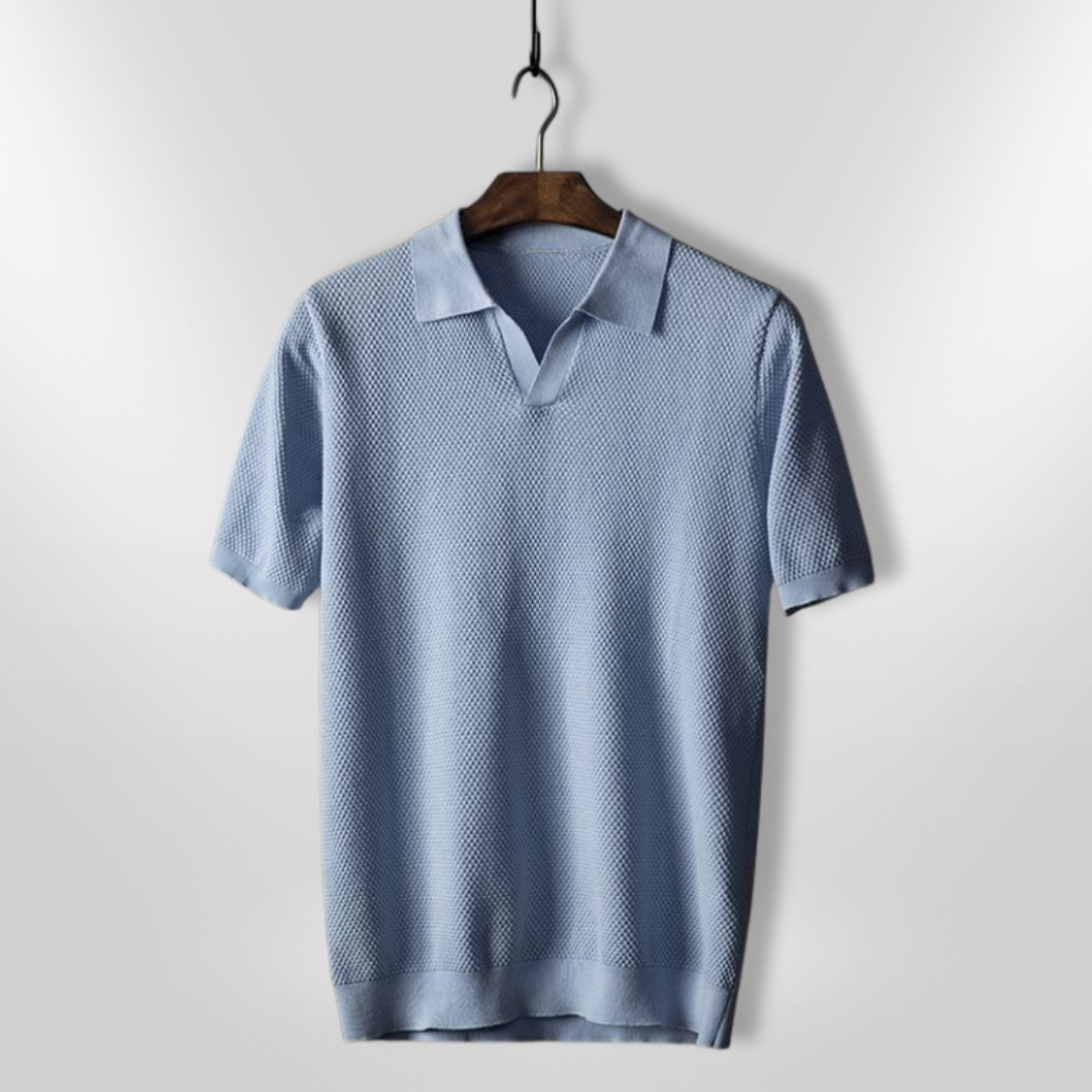 Polo Shirt Til Mænd Casual Åndbar Mesh Tætsiddende Pasform