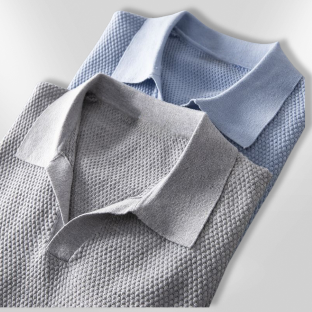 Polo Shirt Til Mænd Casual Åndbar Mesh Tætsiddende Pasform