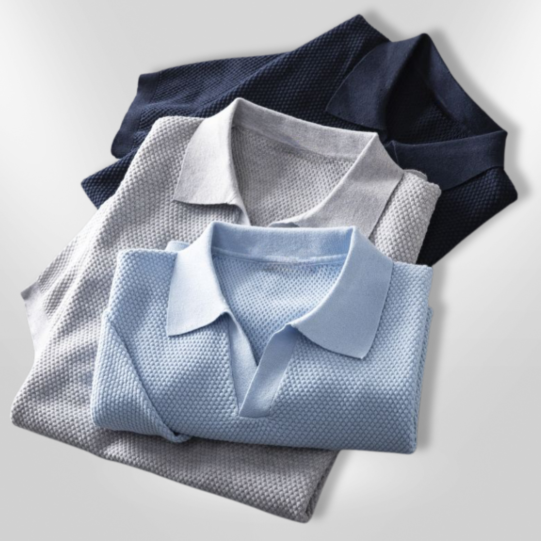Polo Shirt Til Mænd Casual Åndbar Mesh Tætsiddende Pasform