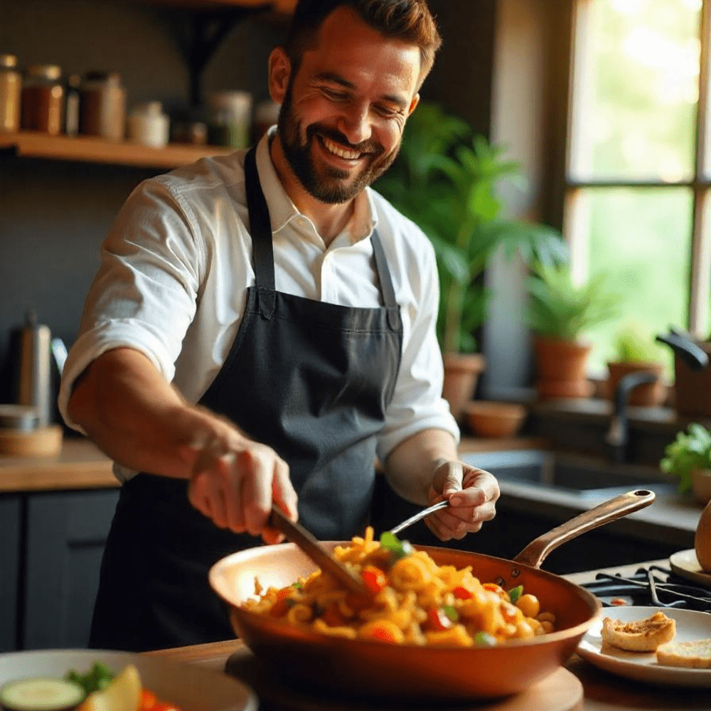 Professionel Kobberpande med Non-Stick Belægning