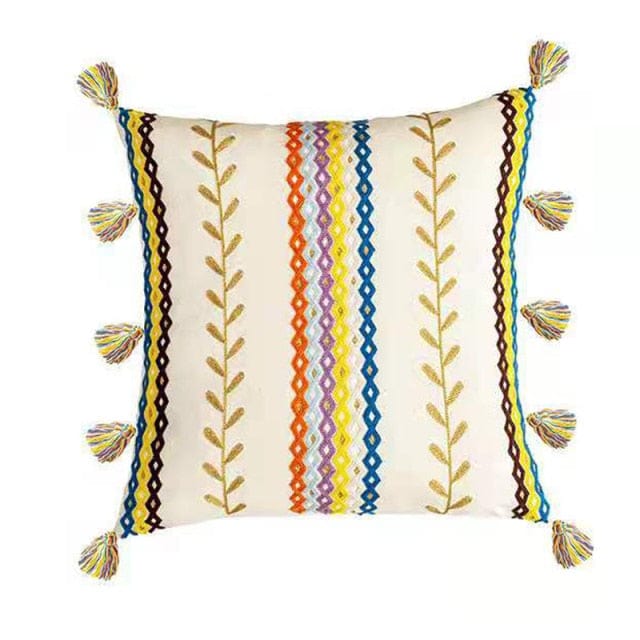 Pudebetræk 50x50 Boho Stil med Frynser