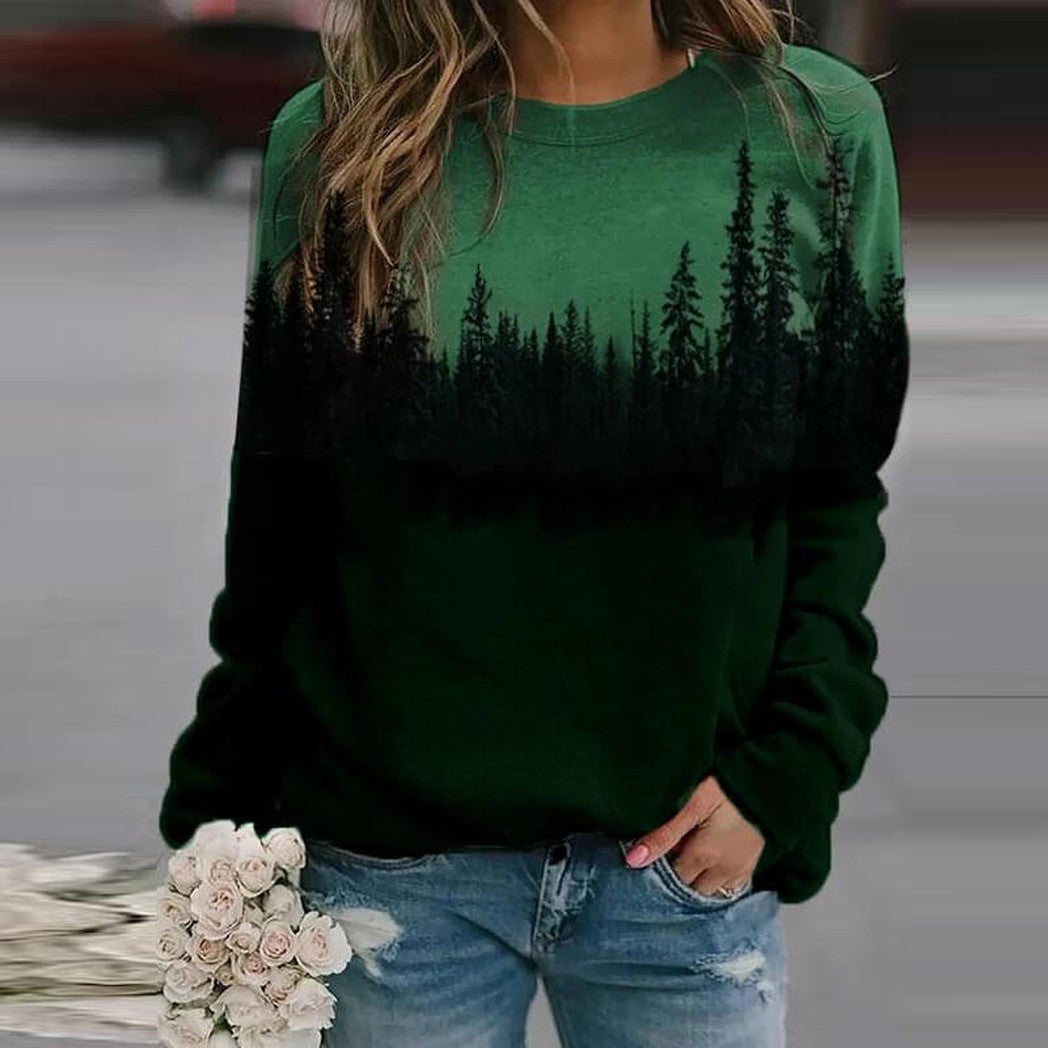 Pullover sweatshirts med print fra bjergene