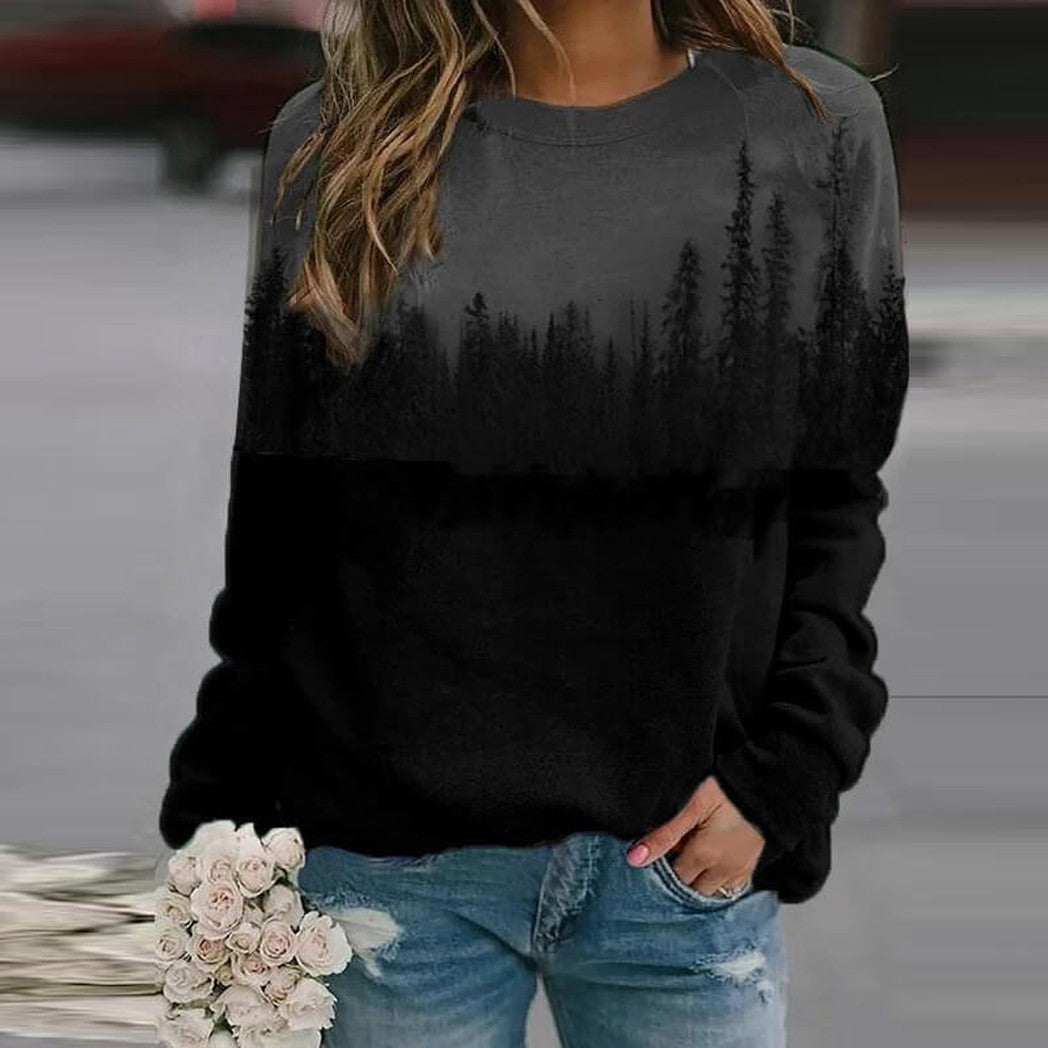 Pullover sweatshirts med print fra bjergene