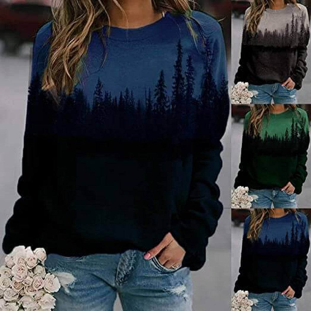 Pullover sweatshirts med print fra bjergene