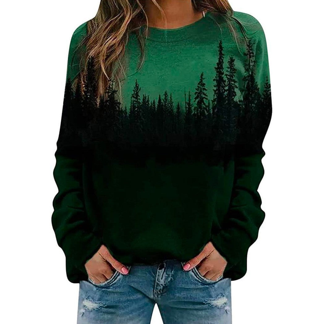Pullover sweatshirts med print fra bjergene