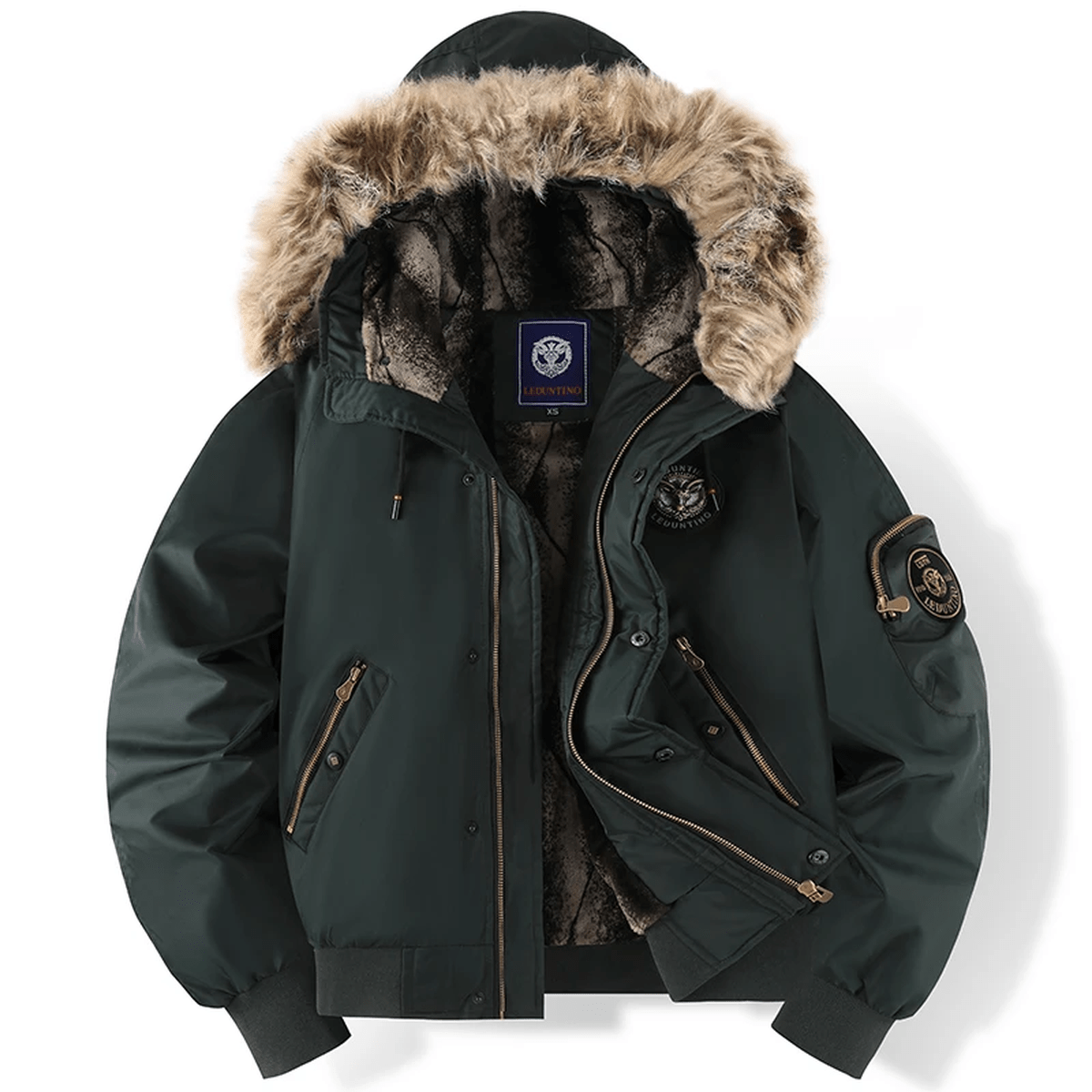 Ivan Bomber Quilted Mand – Hætte med Fake Fur, Varm & Urban Stil