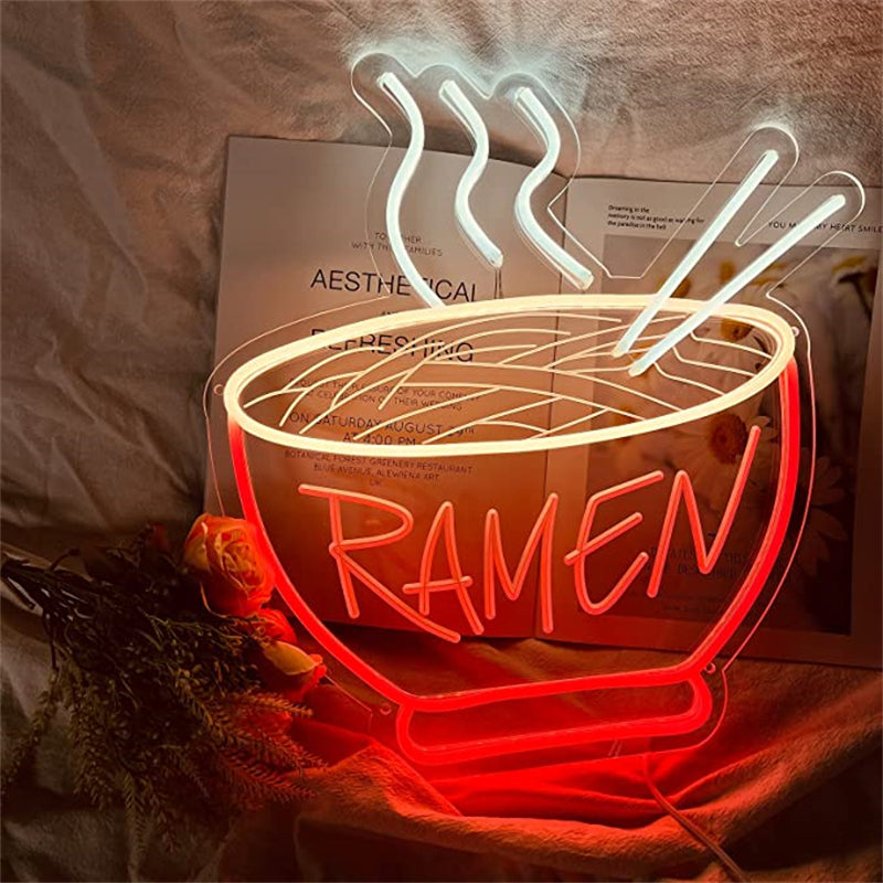 Ramen Neon Skilt Moderne Dekoration til Indendørs Brug
