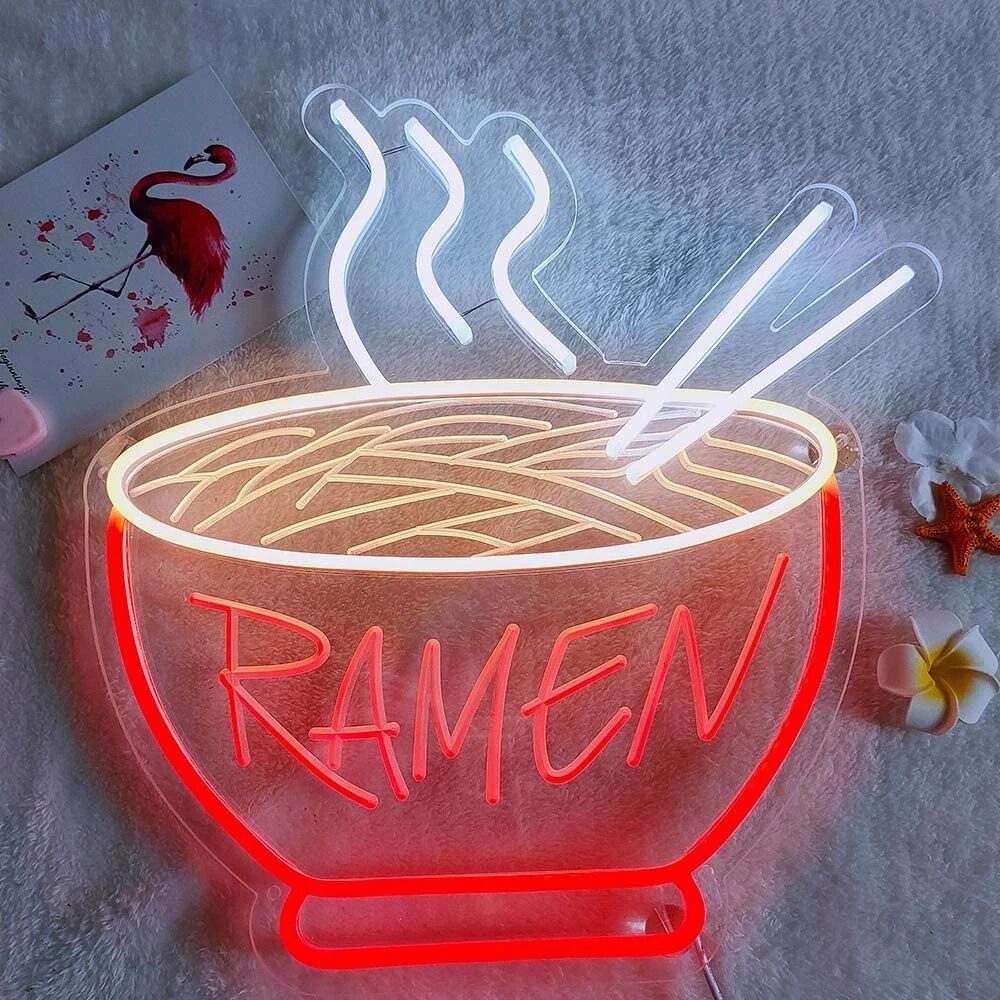 Ramen Neon Skilt Moderne Dekoration til Indendørs Brug