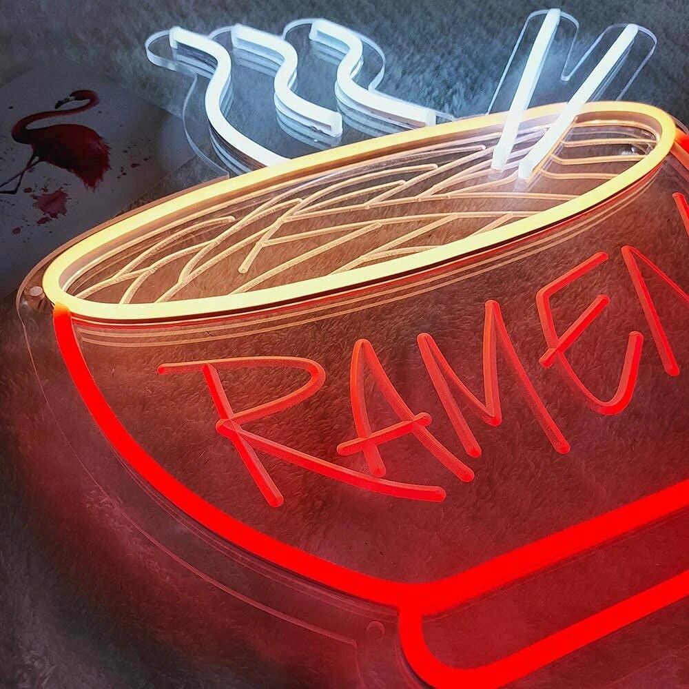 Ramen Neon Skilt Moderne Dekoration til Indendørs Brug