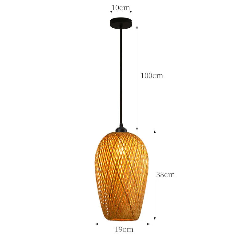 Rattan Pendellampe Håndlavet Design