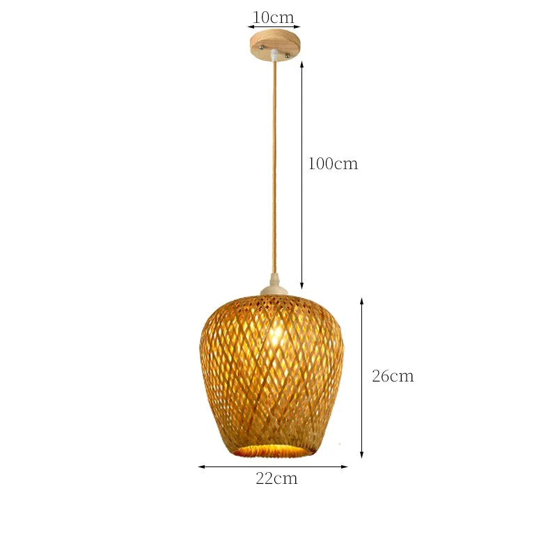 Rattan Pendellampe Håndlavet Design