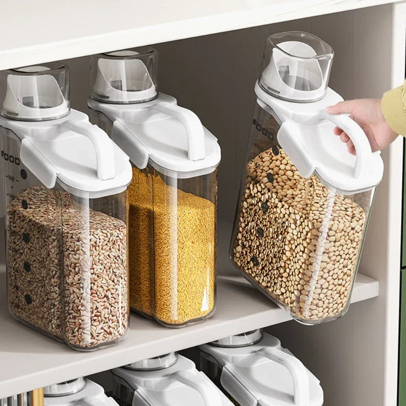 FreshSeal Pro | Gennemsigtig Fødevarevenlig Kornopbevaringsdispenser-zarada.dk