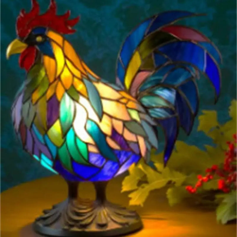 Retro Dyrelampe 3D Flerfarvet Design til Indretning