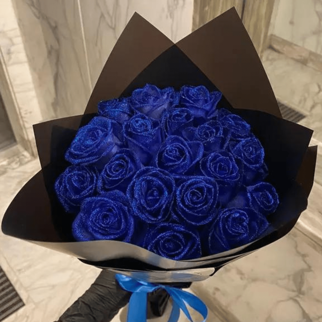 Romantic Glitter Rose Decoration