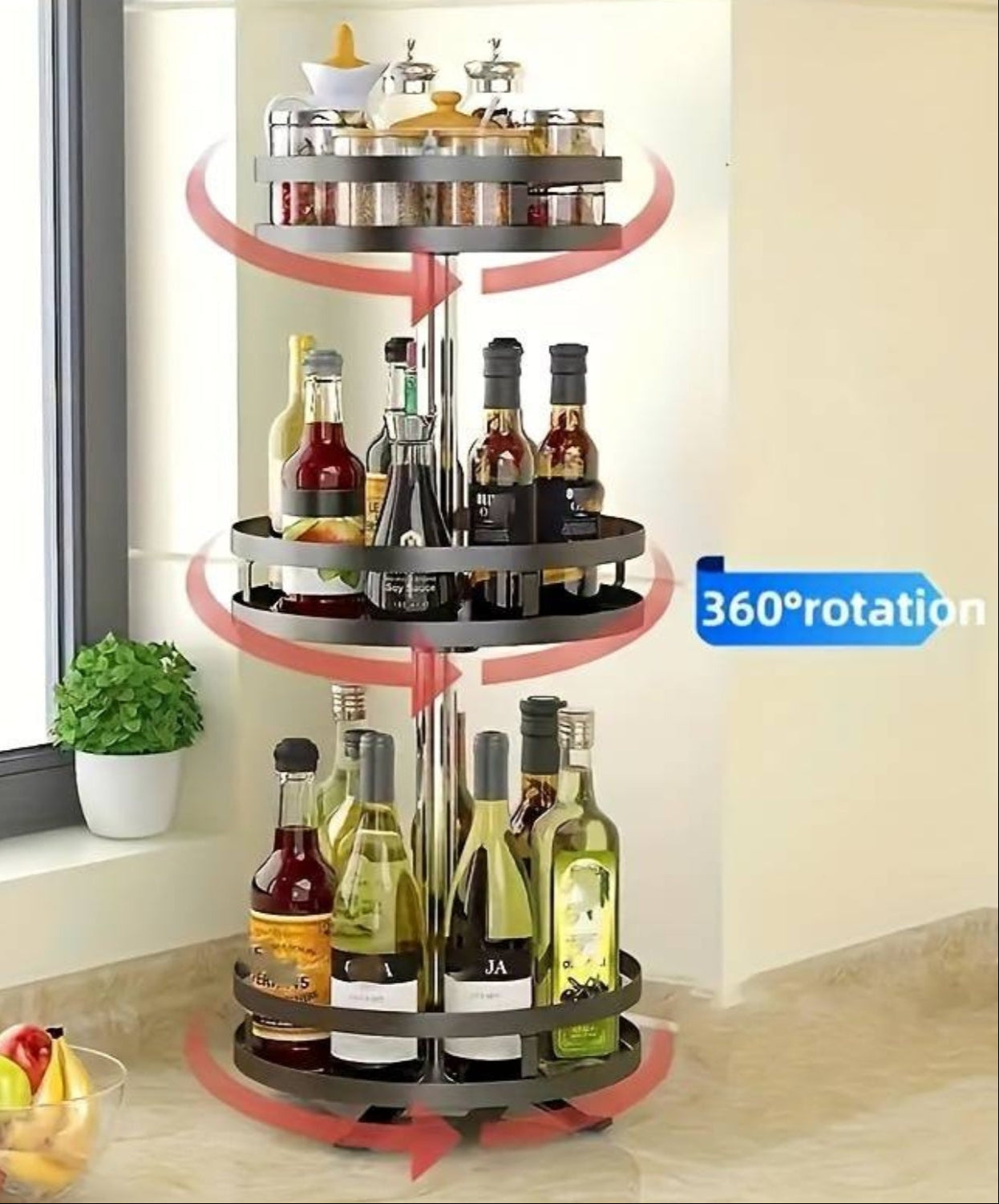 Roterende Opbevaringshylde 360°