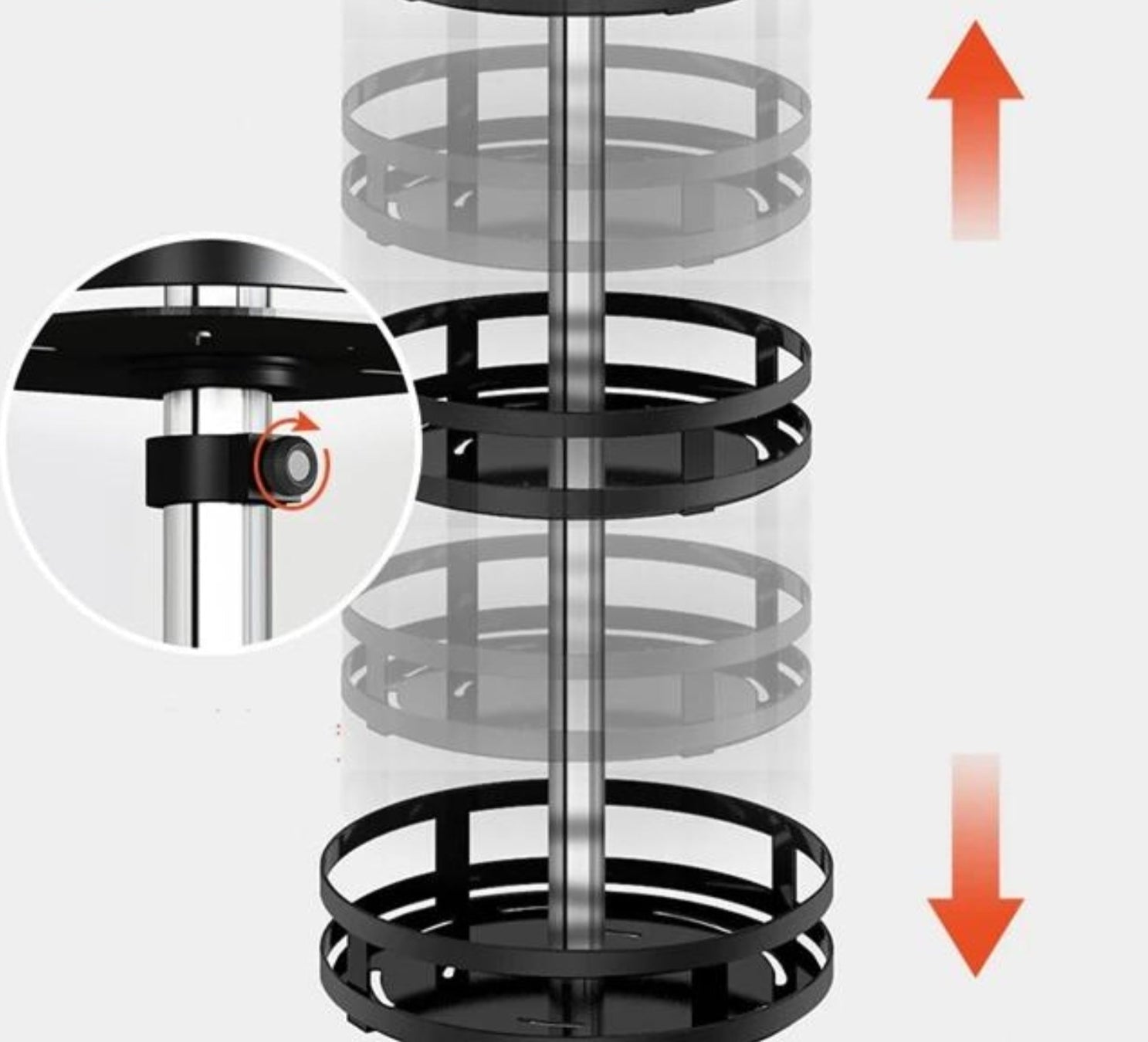 Roterende Opbevaringshylde TwistRack 360°