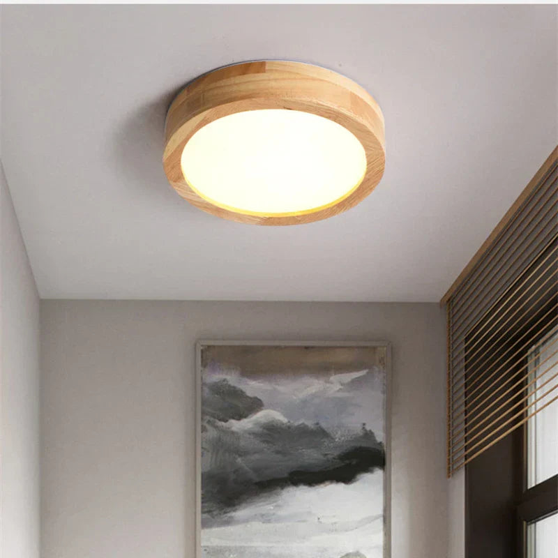Rund Loftslampe til Stue og Soveværelse i Minimalistisk Design