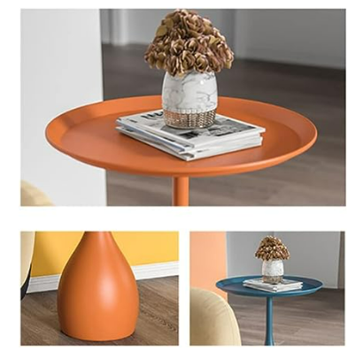 Rundt Metalbord med Fod i Moderne Stil
