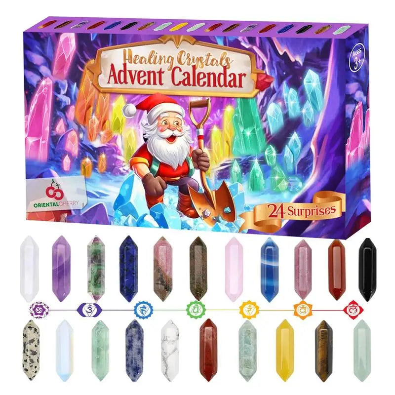 Krystal Adventskalender – 24-delt julekalender med ædelsten 2025