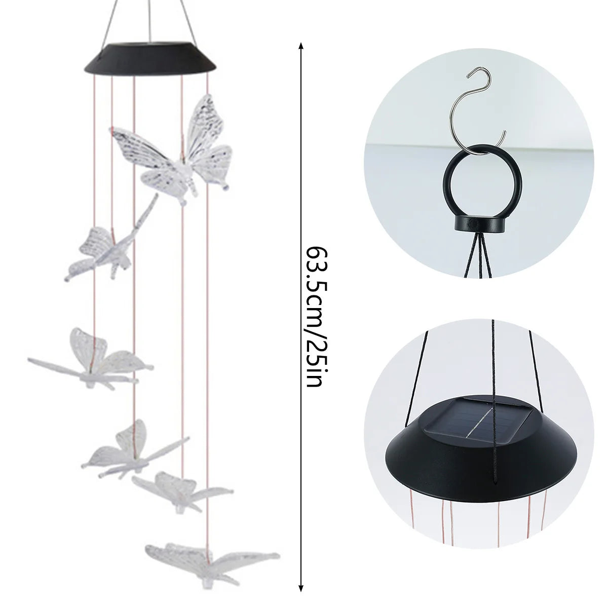 FlutterGlow - Solcelledrevet sommerfuglelampe til udendørs belysning