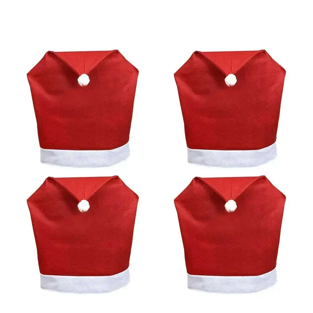 Christmas Chair Covers - Santa Hat for Dining Chairs