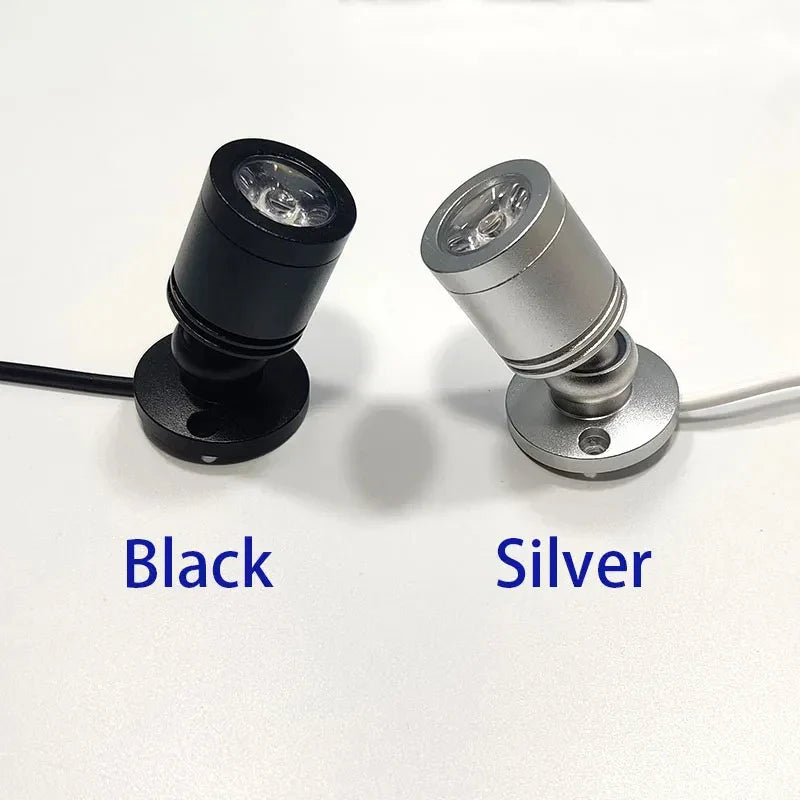Mini LED Spot LuxoDot | 1W/3W | USB-Spotlys til Vitriner & Deko | Varm- & Koldhvid | Aluminiumhus