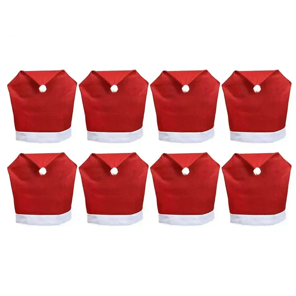 Christmas Chair Covers - Santa Hat for Dining Chairs