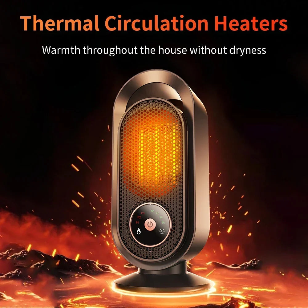 Mini Fan Heater 1000W – Portable Electric Fireplace for Office and Room
