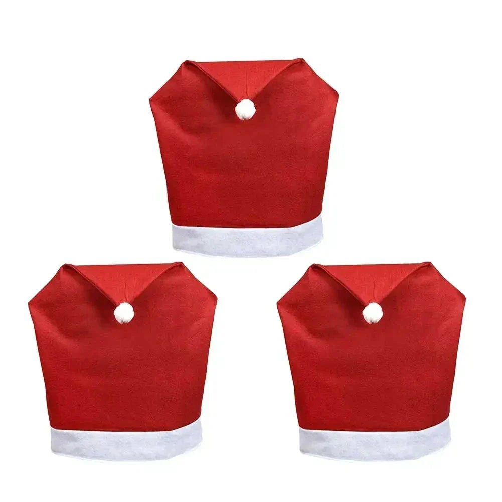 Christmas Chair Covers - Santa Hat for Dining Chairs