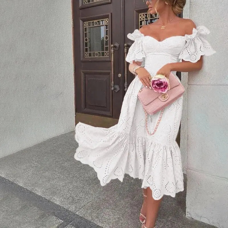 Elegant Off-Shoulder Kjole til Kvinder | Amara