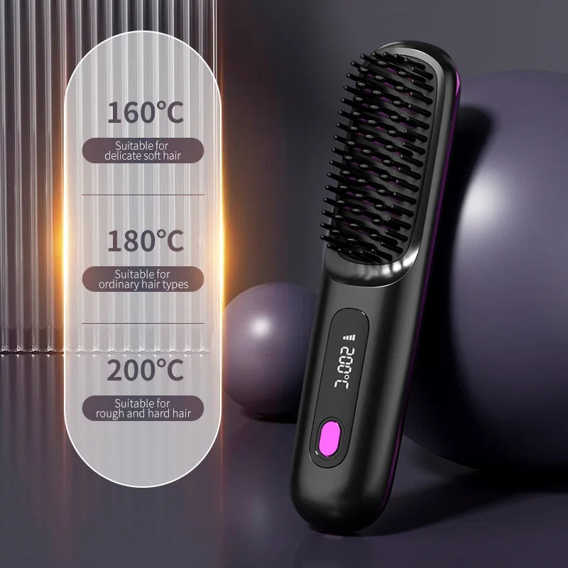 Glissara | Trådløse Hårstylere | USB Opladningsfunktion & LCD Skærm | Keramisk Teknologi & Ioner