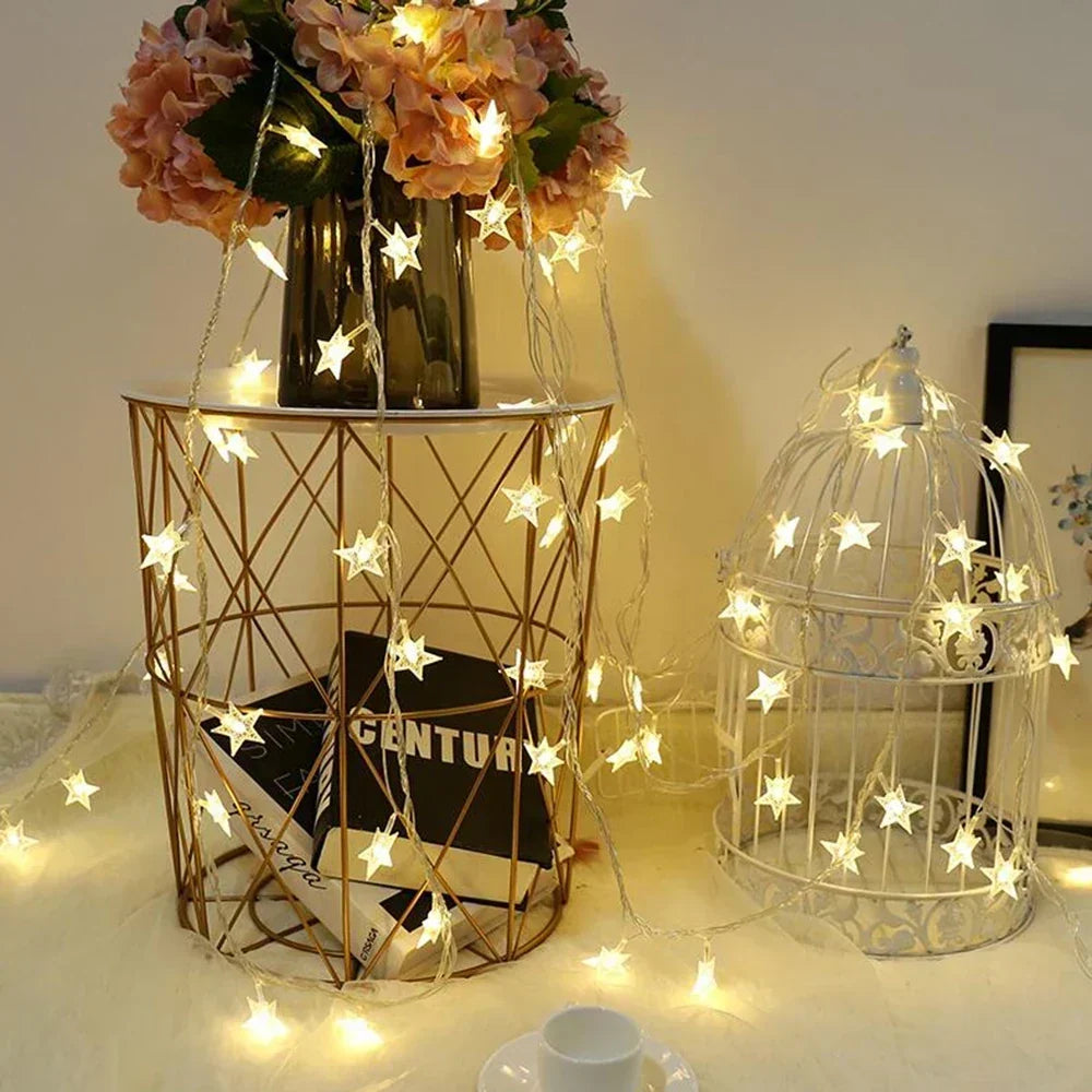 Star LED Christmas Lights – Decorative Light String for Indoor and Outdoor Use