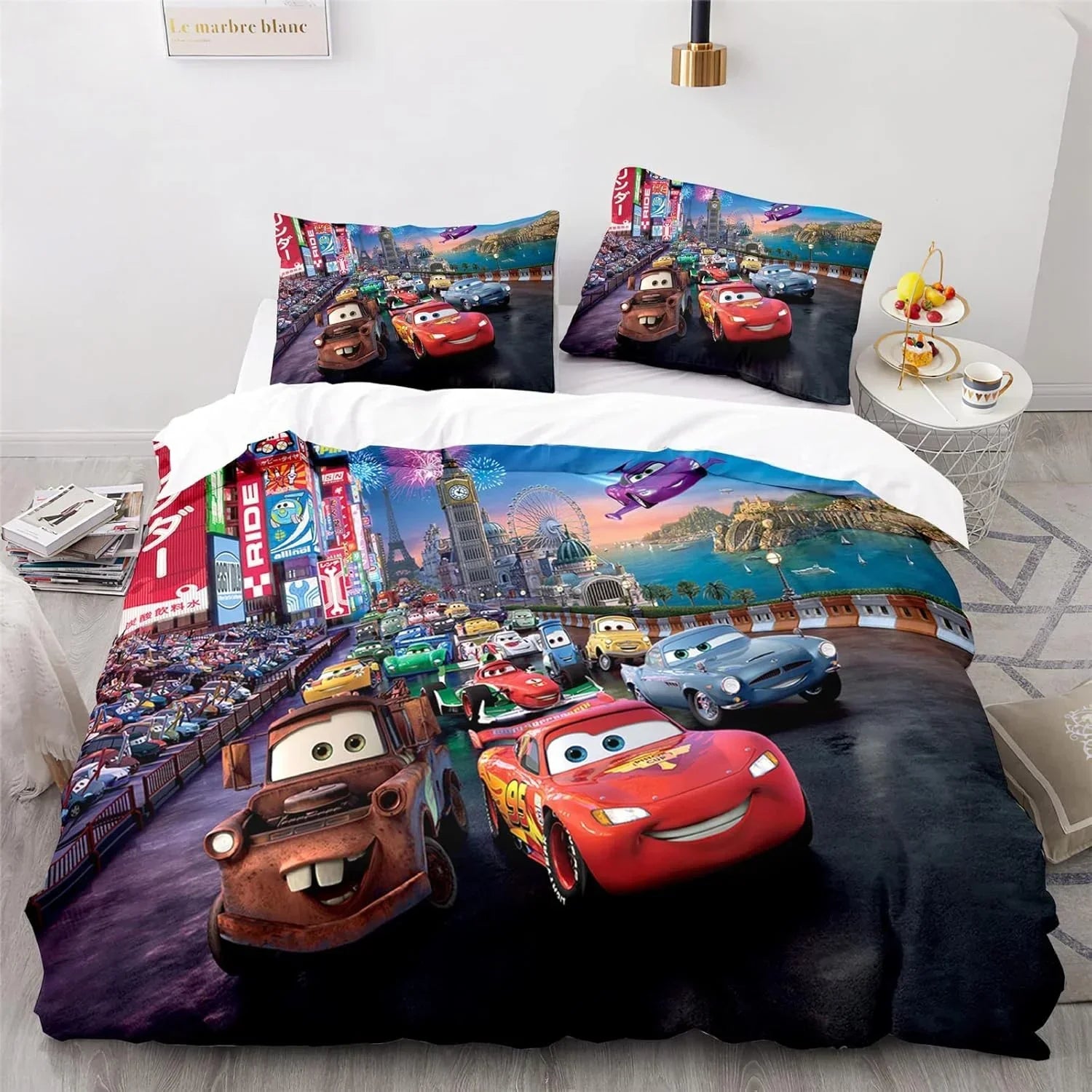 Sæt med Sengetøj Cars Lightning McQueen – Sjovt og Komfortabelt Sæt til Børn