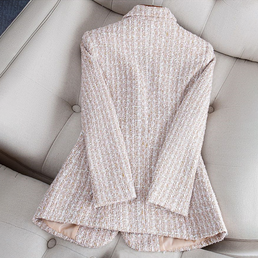 Nataly Blazer Kvinde – Elegant & Moderne Tweed Blazer til en Alsidig Chic Stil