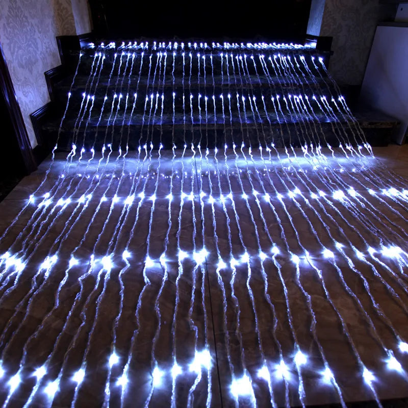 LED Julgardinsbelysning med Färgskiftning – Dekorativa Ljus för Fönster och Vägg