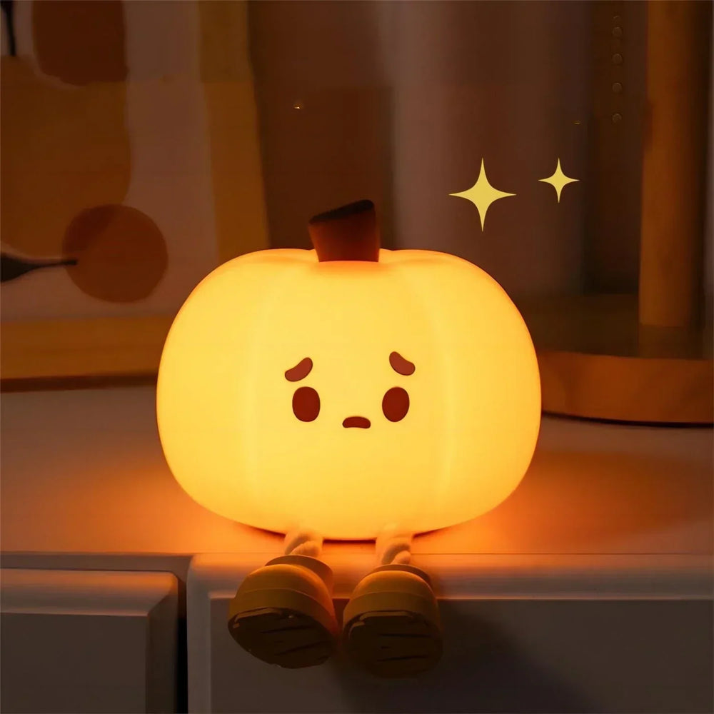 PumpkinGlow – Græskarformet LED-natlampe med justerbar lysstyrke